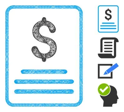 Invoice Web Vector Mesh Illustration Stockillustratie