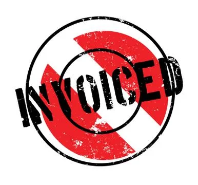 Invoiced rubber stamp 스톡 일러스트