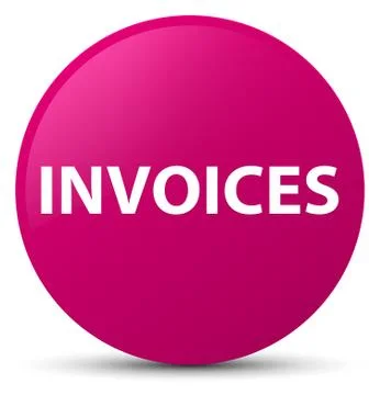 Invoices pink round button Stock Illustration