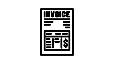 Invoicing business process line icon animation Stock Footage 326755902