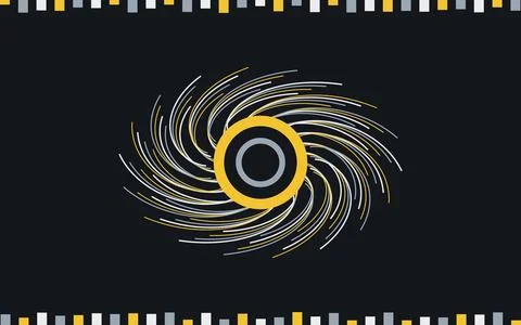 Involute Gear Fan Engineering Geometry Background Illustrazione stock