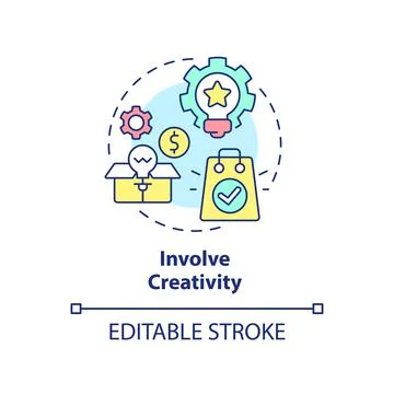 Involve creativity concept icon Stock Illustration
