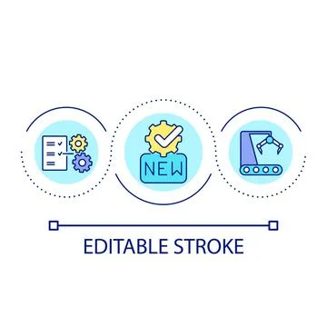 Involve innovation in business loop concept icon 库存插图