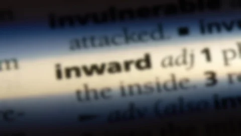 Inward word in a dictionary. Stock Footage 99561601
