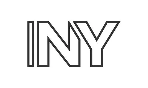 INY logo design template with strong and modern bold text. Initial based ve.. Stock Illustration