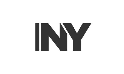 INY logo design template with strong and modern bold text. Initial based ve.. Stock Illustration