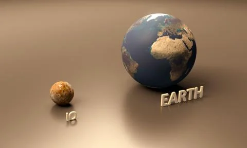 Io and earth Stock Illustration