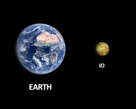 Io and earth Stock Illustration