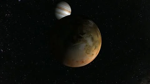 Io and Jupiter Video stock 22198694