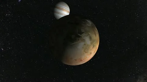 Io and Jupiter Video stock 22370640