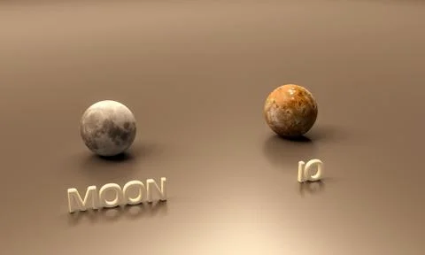 Io and the moon Stock Illustration