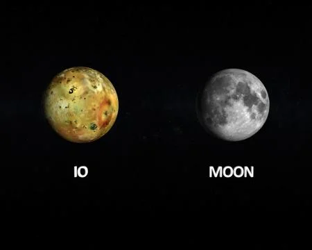 Io and the moon Stock Illustration