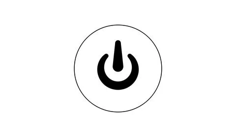 IO button icon. Vector illustration of on and off. Push start turn power symb Stock Illustration