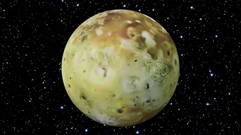 Io moon spinning. Space Animation. 4K 60fps Stock Footage 314487715