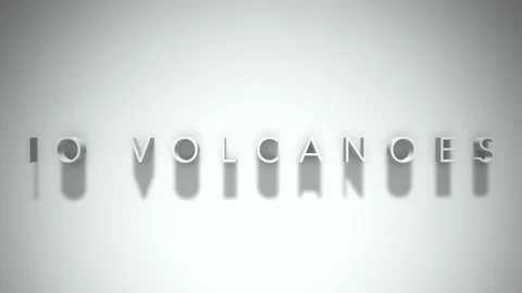 Io volcanoes 3D title animation white text on a white background Stock Footage 298899362