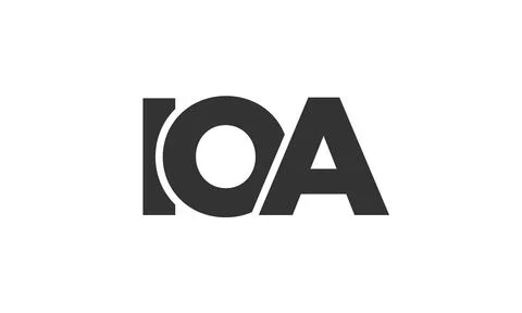 IOA logo design template with strong and modern bold text. Initial based ve.. Stock Illustration