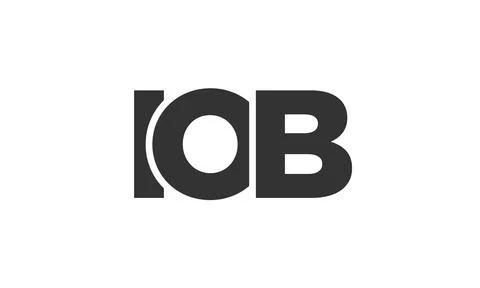 IOB logo design template with strong and modern bold text. Initial based ve.. Stock Illustration