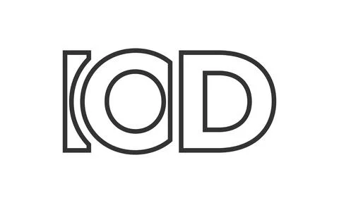 IOD logo design template with strong and modern bold text. Initial based ve.. 스톡 일러스트