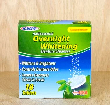 Iodent denture cleaner 库存照片