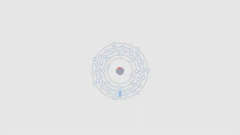 Iodine I Bohr Atom Model Clean No Text Animation Video Overlay Alpha 4K Stock-Footage 339368641