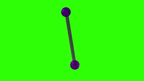 Iodine Molecules Floating in Microscopic World over Green Screen 스톡 동영상 342879284