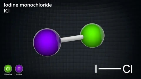Iodine monochloride. Seamless loop. Stock Footage 153663155