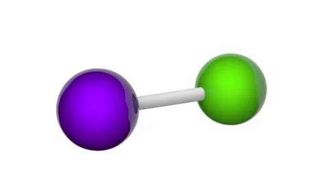 Iodine monochloride. Seamless loop. White background. Video stock 153663168
