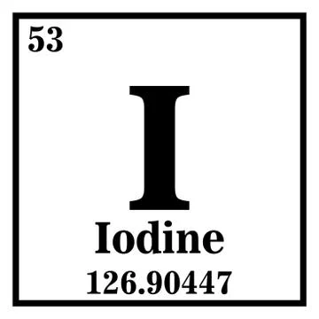 Iodine Periodic Table of the Elements Vector illustration eps 10 イラスト素材