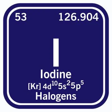 Iodine Periodic Table of the Elements Vector illustration eps 10 イラスト素材