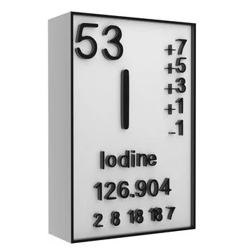 Iodine,Phosphorus on the periodic table of the elements on white blackgroun.. イラスト素材