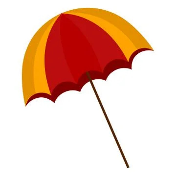 Iolated colored beach umbrella イラスト素材