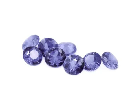 Iolite on a white background Stock Photos