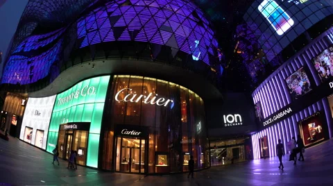 ION Orchard Mall, shopping district of Stock Video Pond5