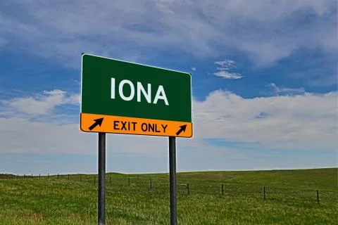 IONA US Highway Exit Only Sign Stock Photos