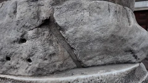 Ionic Antique Column in Medieval city Stockbeeldmateriaal 315184193