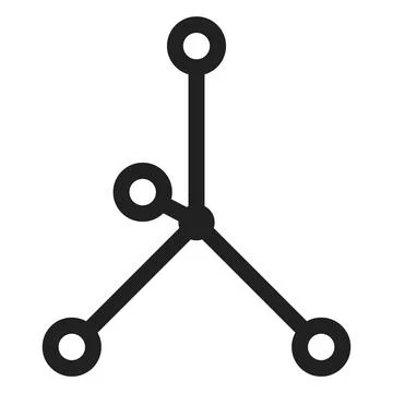 Ionic bond icon, simple style Stock Illustration