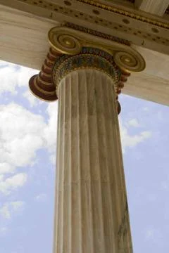 Ionic column in Athens Stock Photos