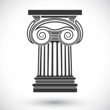 Ionic column Stock Illustration
