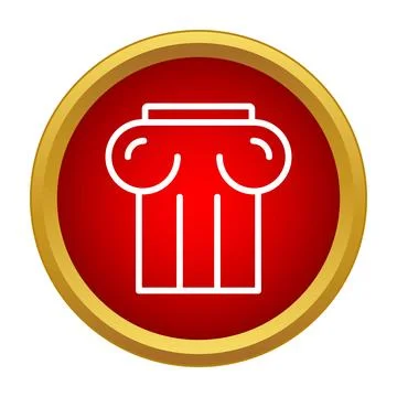Ionic column outline icon representing law and justice Stock-Illustration