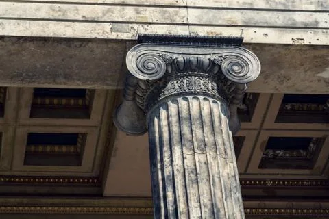 Ionic columns architecture detail in front of Altes Museum, Berlin 写真素材