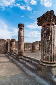 Ionic Colums in Pompeii Stock-Fotos