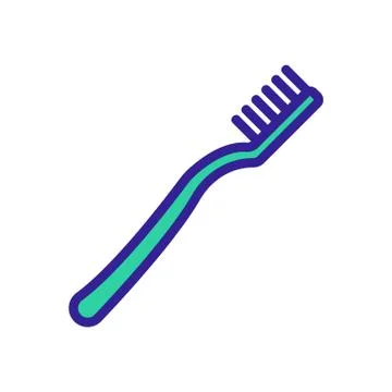 Ionic tooth brush icon vector outline illustration Stock Illustration