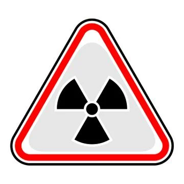 Ionising Radiation Sign Triangular Sticker Illustrazione stock