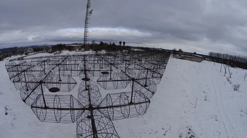 Ionosphere study antennas Stock Photos