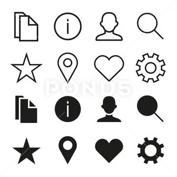 Ios 7 icons set Stock Illustration