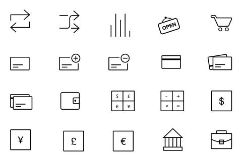 Ios and Android Line Vector Icons Collection Stock Illustration