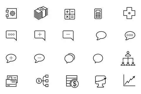 Ios and Android Line Vector Icons Pack Stock Illustration