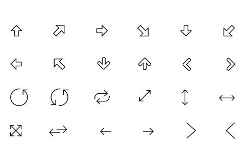 Ios and Android Line Vector Icons Set Stock Illustration
