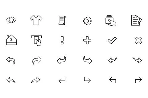 Ios and Android Line Vector Icons Stock Illustration