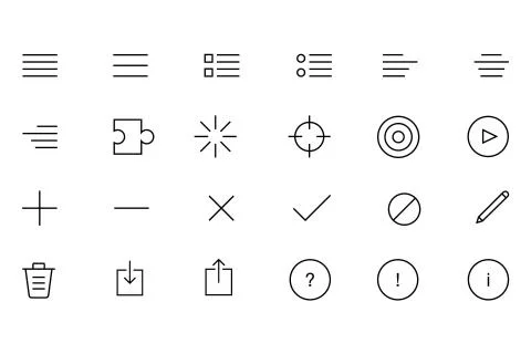 Ios and Android Related Icons Stock Illustration
